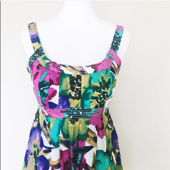 Calvin Klein Flower Tea Length Dress - Picture 2 of 4